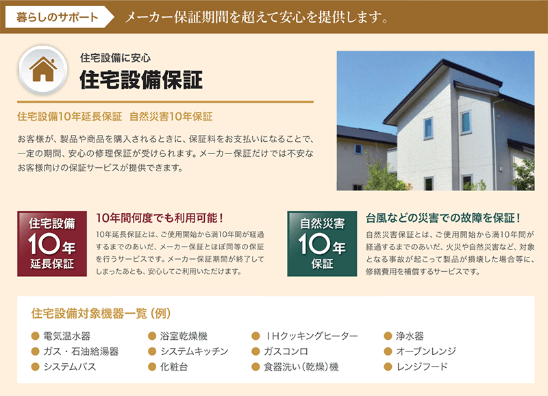 IMI社が現在提供している住宅設備保証概要|交換できるくん